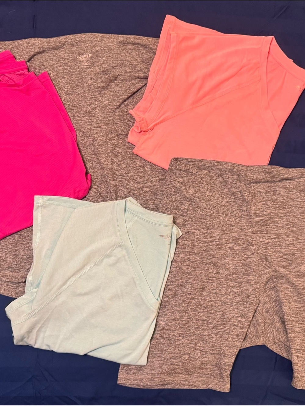 Ideology Tops and Old Navy shorts - Coral, Pink, Mint, Heather Gray XL, XXL